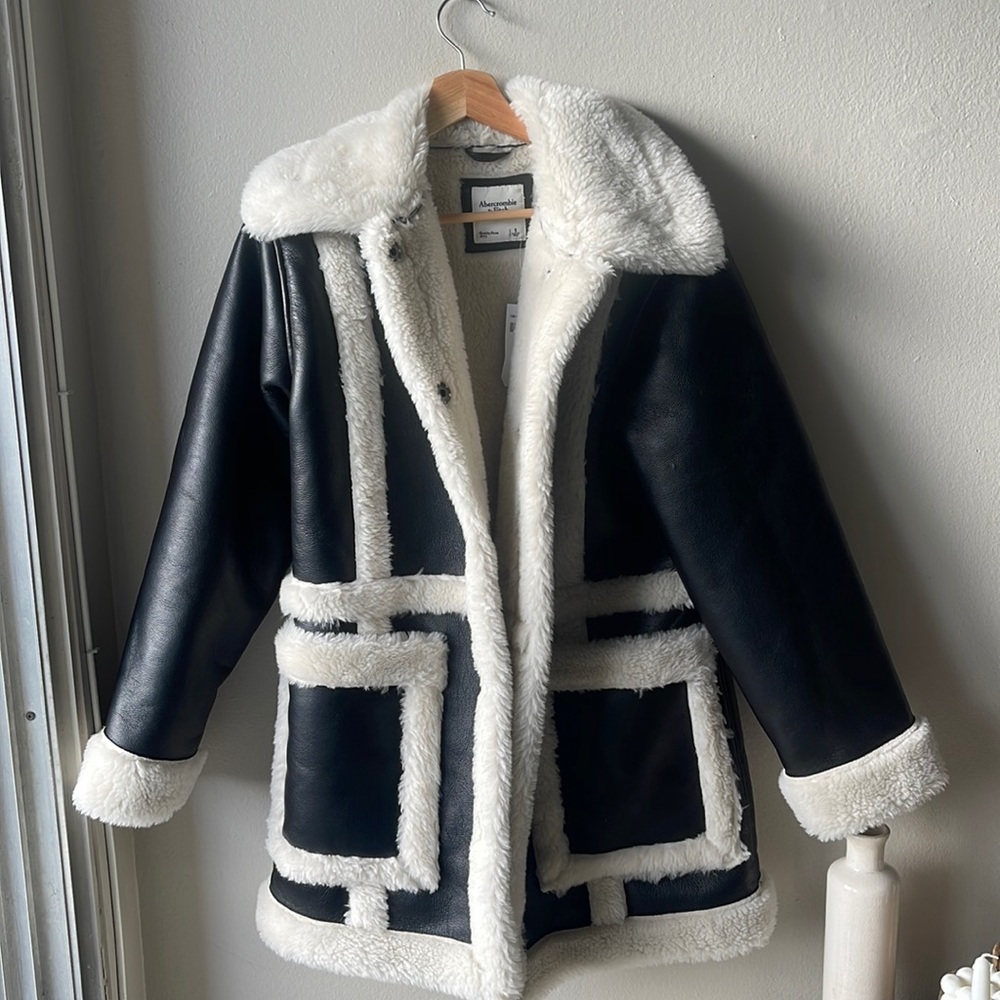 Brand New Abercrombie Faux Fur Coat